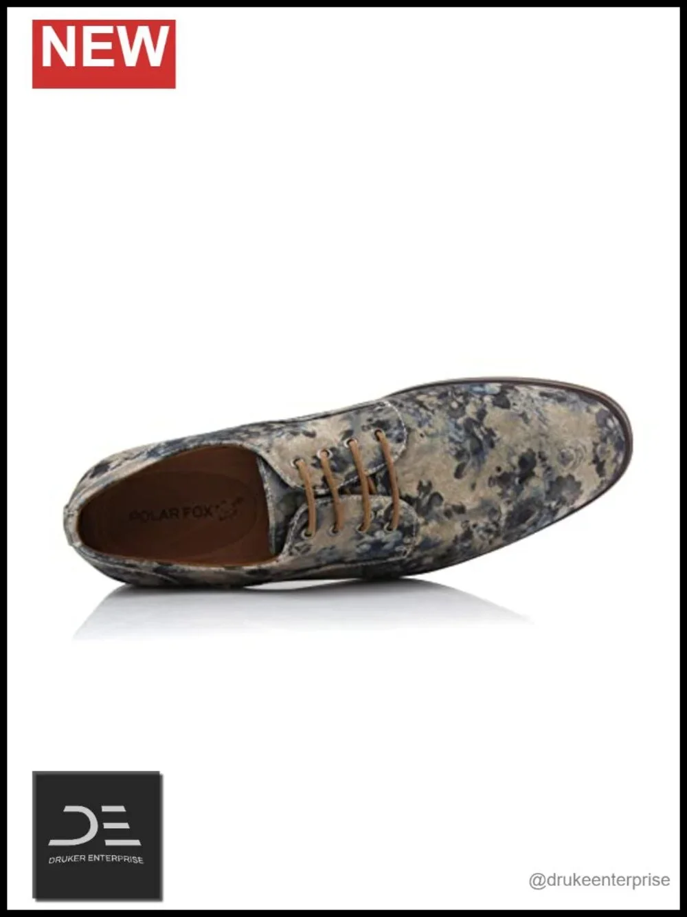 Men's Canvas Lace-Up Derby Oxford Dress Shoes with Floral Tapestry Print
